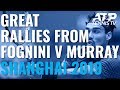 Great Shots & Rallies From DRAMATIC Fabio Fognini v Andy Murray Match! | Shanghai 2019 Day 3
