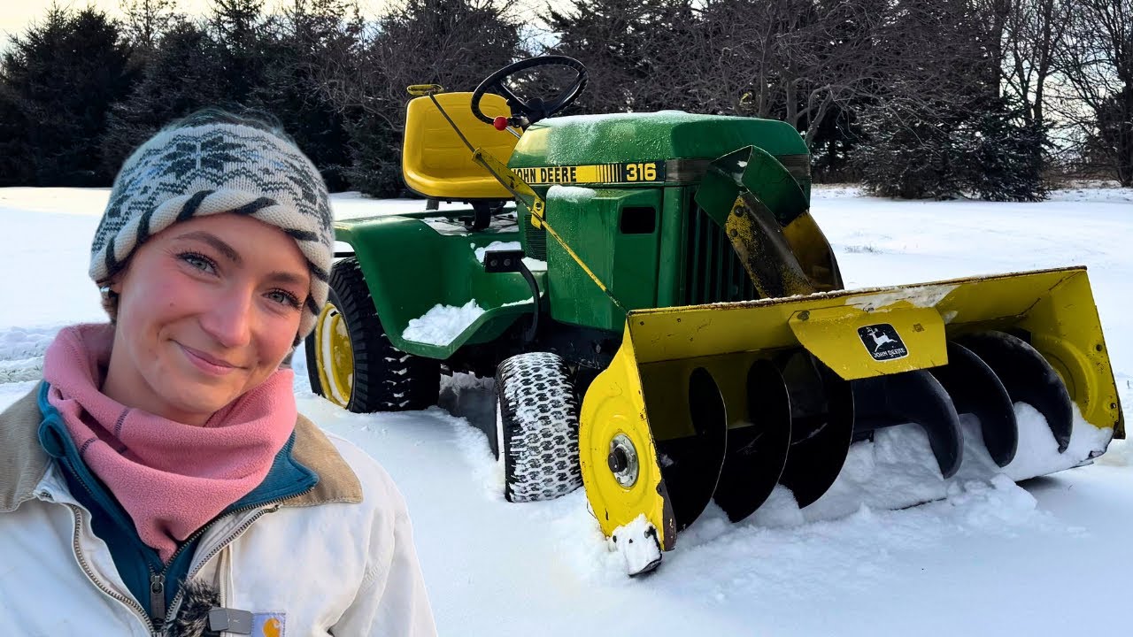 Baby John Deere Snow Blower
