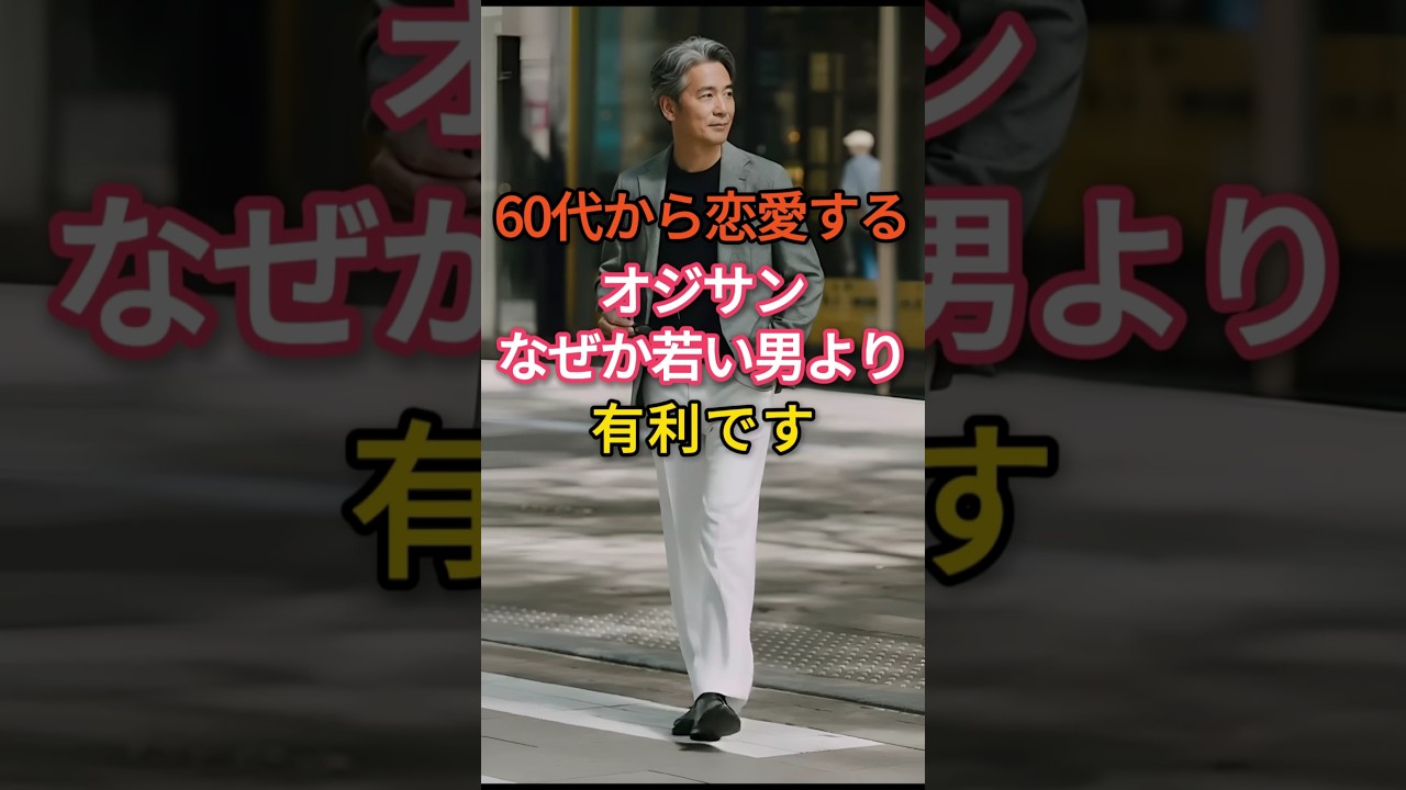 60代から恋愛するオジサン、なぜか若い男より有利です #雑学 #知恵 #60代 #モテる #習慣 #50代 #モテる