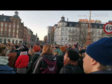 Jonas Eika talks at Close the Camps demo in Copenhagen 2019