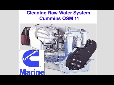 Using Sea Flush and Barnacle Buster to clean the Mufflers on a 48' Sea Ray with Cummins QSM 11s