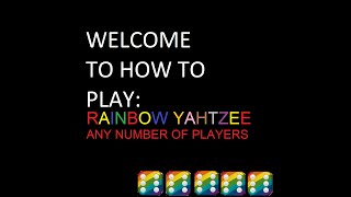 How to play Rainbow Yahtzee #dicegames