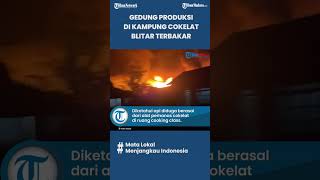 Gedung Produksi di Kampung Cokelat Blitar Terbakar Hebat, Kerugian Mencapai Rp 500 Juta