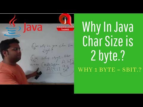 Why In Java Char Size 2 Byte | 1 byte 8 bit | Java Fundamentals In Hindi 6