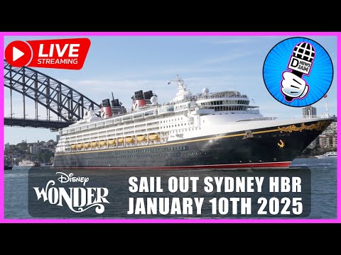 Thumbnail for Disney Wonder Live Stream:  Sail Out Sydney Harbour January 10th 2025 😃👍🏼🏰🇦🇺🛳⚓️