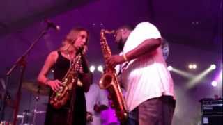 The Soul Rebels w/ Hailey Niswanger sitting in