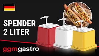 Distributeur de Moutarde / Sauce - 2L - Polypropylène - Jaune