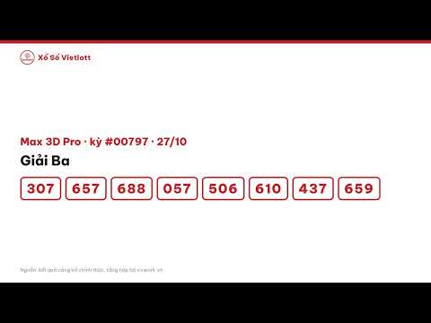 Cập nhật Jackpot tích lũy Vietlott Max 3D Vietlott | Tra cứu nhanh