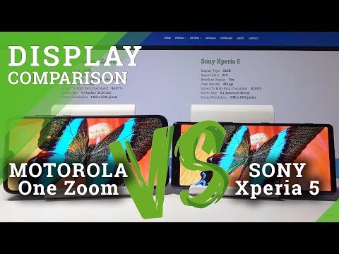 Display Comparison MOTOROLA One Zoom vs SONY Xperia 5 - Screen Quality Test