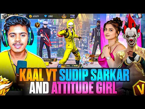 Me Vs 4 Pro girls 😨❤️ - grandmaster girls call me noob || papa ki pari ka attitude 😤 - free fire