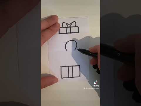Tuto dessin #cadeau de #noel ! Ça vous plaît ce genre de #surprise #facile #art #idee