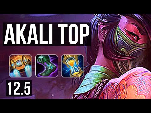 AKALI vs GRAVES (TOP) | 66% winrate, 6 solo kills, 1.2M mastery, 6/2/5 | EUW Grandmaster | 12.5