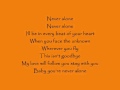 Never Alone Lyrics - Lady Antebellum 