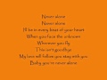 Never Alone Lyrics - Lady Antebellum 