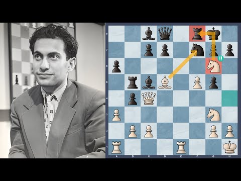 Mikhail Tal's First Brilliant Victory | Tal vs Kampenuss | Latvian Championship 1953 #chess