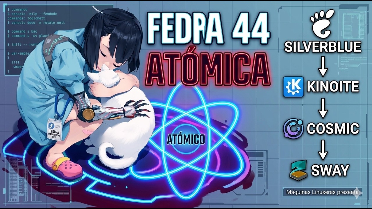¡Poder Atómico! Fedora 44: Rebase de Silverblue a Kinoite, COSMIC y Sway