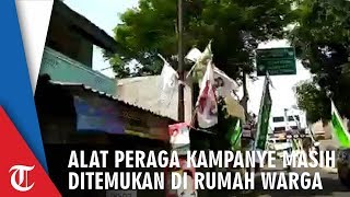 Di Jalan Raya Sudah Tercopot, APK Peserta Pemilu Banyak Ditemukan di Permukiman Warga
