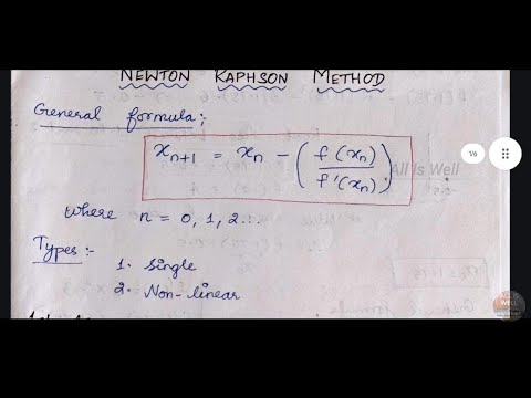 Newton raphson method/ Simultaneous non linear equations with two unknowns/Engineering maths #maths