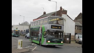 preview picture of video 'Video Stagecoach Norfolk Green 13985 YG02FWD 'Black Shuck' on 10 to Kings Lynn 20141222'