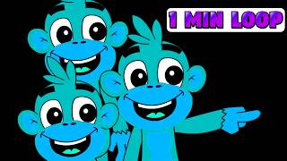 🐒[2 MIN LOOP] Five Little Monkeys Remix 🎧 Fun Beat Variations | Playtime Nursery Rhymes &amp; Kids Songs