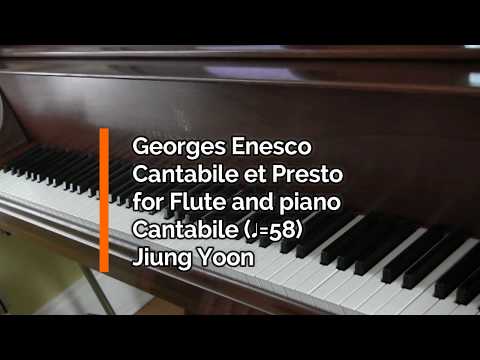 Piano Part - Enesco, Cantabile et Presto for Flute and Piano, Cantabile, ♩=58