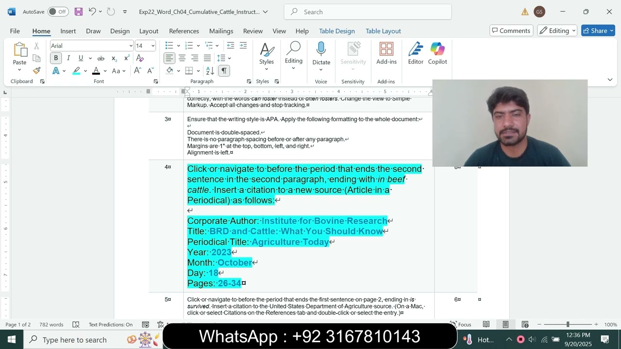 Exp22_Word_Ch04_Cumulative_Cattle | Word Chapter 4 Cumulative - Cattle | Word Ch04 Cumulative Cattle
