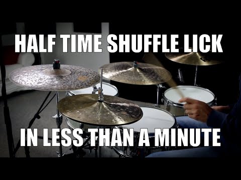 Half Time Shuffle Hihat Lick in less than a Minute - Daily Drum Lesson