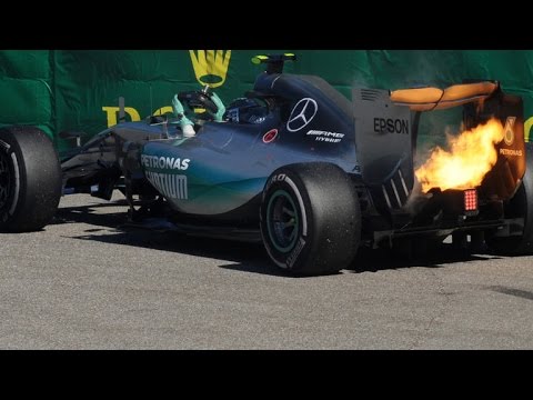 F1 2015 Nico Rosberg Engine Blow Up at Italian Gp Race