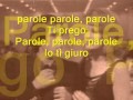PAROLE PAROLE alberto lupo e mina lyric Learn italian singing