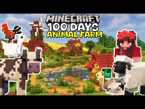 I survived 100 days building a Cozy Animal Farm