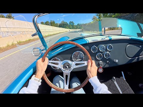 Factory Five Racing Cobra - Driving the 400hp V8 Monster With Side Pipes (POV Binaural Audio)