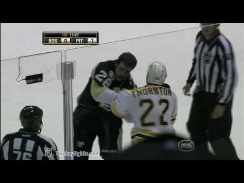 Shawn Thornton vs Eric Godard Nov 10, 2010