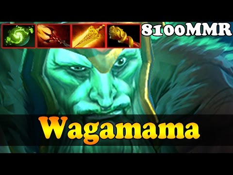 Wagamama 8100 MMR Plays Wraith King with refresher and dagon - Dota 2