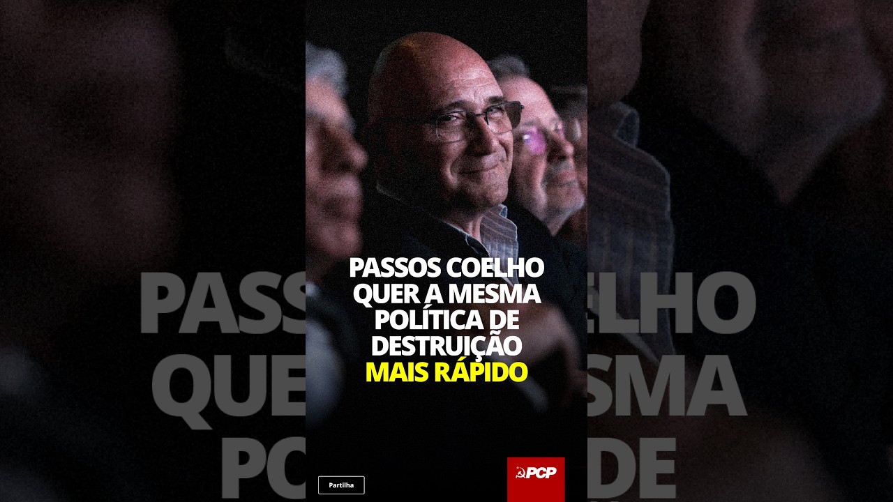 💸Passos Coelho quer a mesma política de destruição, mas mais rápido