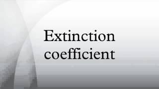 Extinction coefficient
