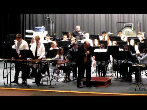 JMRHS Symphonic Band - "Freckles Rag" featuring senior percussionists