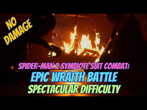 Symbiote Suit v. Wraith | Epic Boss Battle | No Damage | Spectacular | Spider-Man 2