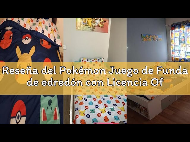 Vídeo relacionado con Get Trend Pokemon Juego de Cama Individual con Funda Nórdica Infantil Reversible 135x200cm y Funda de Almohada, Accesorios Habitacion Pikachu (Multi Pokemon, Individual)
