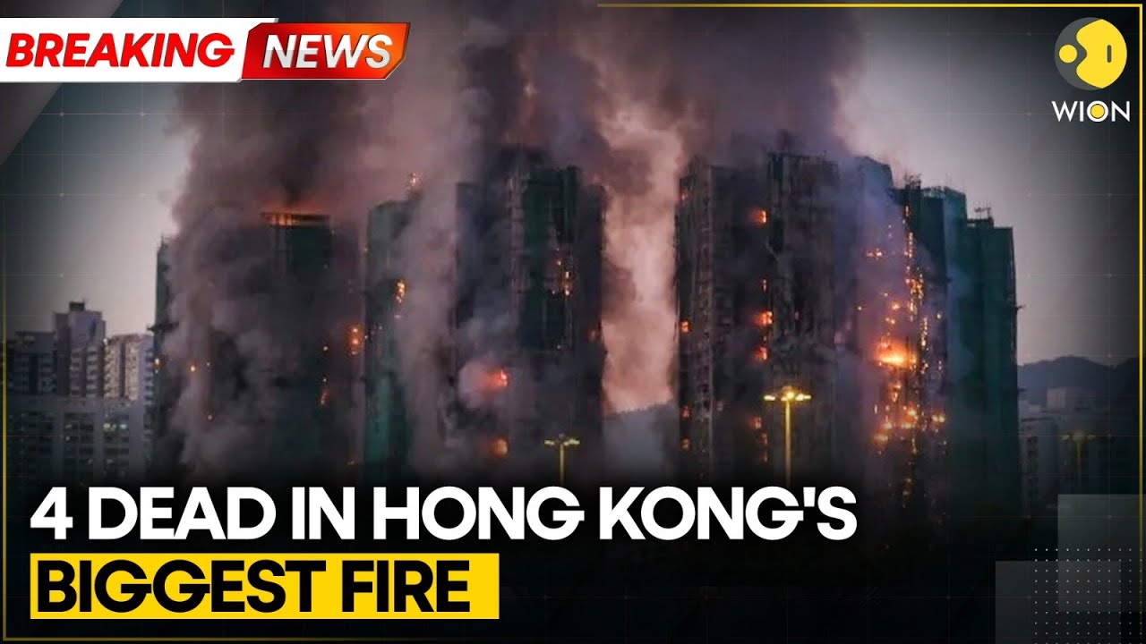 Hong Kong: Massive Fire Engulfs High-Rise Building, Blaze Spreads Through Bamboo Scaffoldings| WION