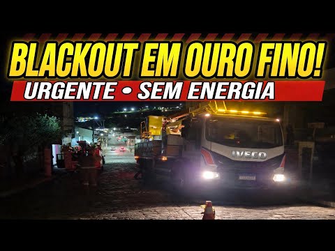 BLACKOUT EM OURO FINO! Cabo de alta tensão ROMPE no centro e cidade fica no ESCURO