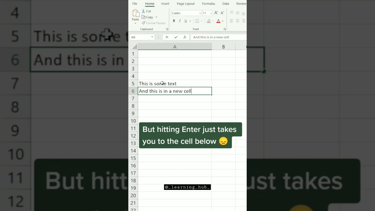EXCEL TIP AND TRICKS - 84 New line same cell in Excel #exceltips#exceltricks #spreadsheets #tutorial