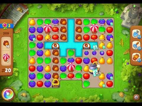 GardenScapes Level 3119 no boosters (28 moves)