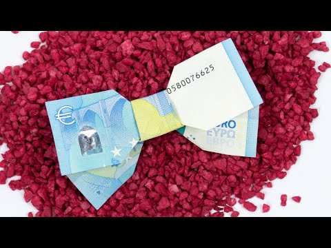 Geld falten Hochzeit 💑 Schleife aus Geldschein falten