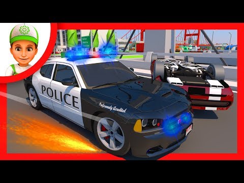 Cartoon - Where Handy Andy helps the police in chase of racers - FULL EPISODE