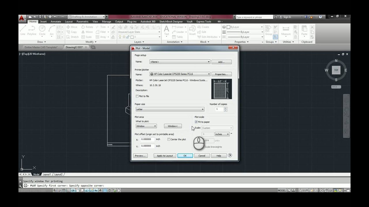 Printing 1:1 in Model Space