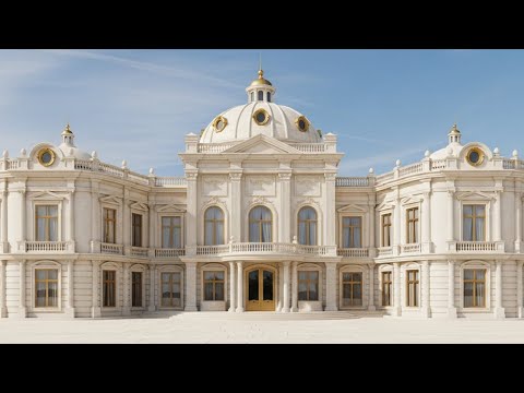 Ivory & Gold Palace – A Realistic Royal Home in Daylight | 8K Ultra HD Cinematic Tour