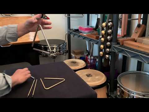 Sonor 7” Triangle and Custom 6” Brass Triangle (Sound File) image 10