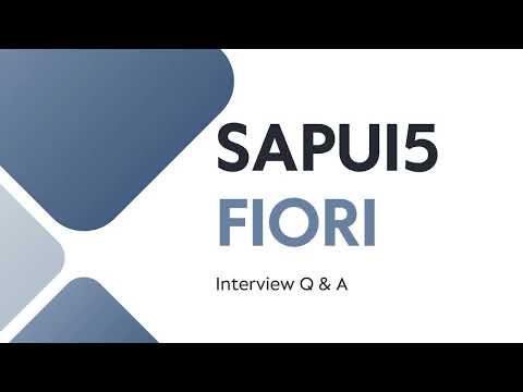 SAPUI5 & Fiori Interview Questions Part 1 | Basics for Beginners