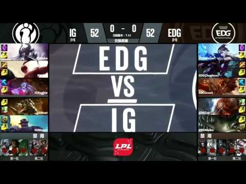EDG vs IG Highlights Game 1 LPL SUMMER 2017 Edward Gaming vs Invictus Gaming W2D3