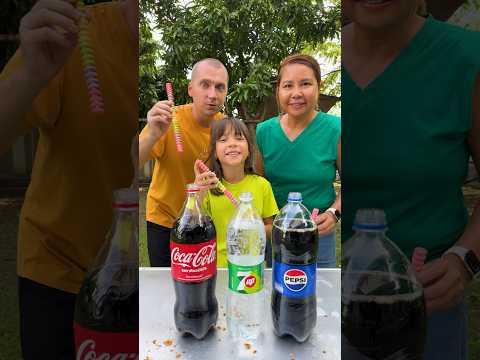 Coca-Cola, 7up, Pepsi VS Mentos #shorts GamGam Family